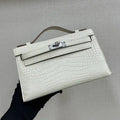 Hermes Kelly Pouchette Matte crocodile Leather clutch bag H231033