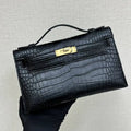 Hermes Kelly Pouchette Matte crocodile Leather clutch bag H231042