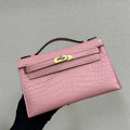 Hermes Kelly Pouchette Matte crocodile Leather clutch bag H231045