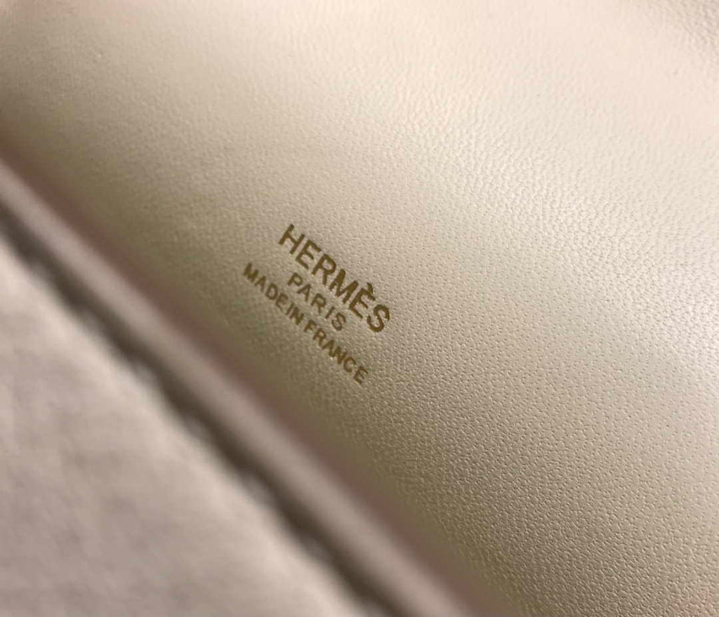Hermes Kelly Pouchette Swift Leather clutch bag Gold H230266