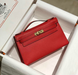 Hermes Kelly Pouchette Swift Leather clutch bag Gold H230268 - Default Title - View 4