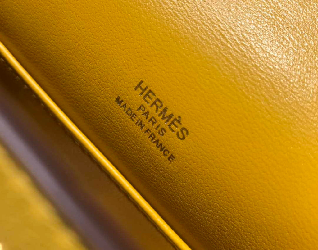 Hermes Kelly Pouchette Swift Leather clutch bag Gold H230269
