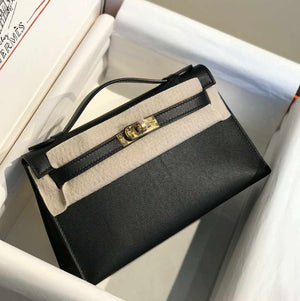 Hermes Kelly Pouchette Swift Leather clutch bag Gold H230270 - Default Title - View 1