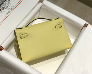 Hermes Kelly Pouchette Swift Leather clutch bag Gold H230272 - Default Title - View 2