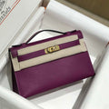 Hermes Kelly Pouchette Swift Leather clutch bag Gold H230273 - Default Title - View 1