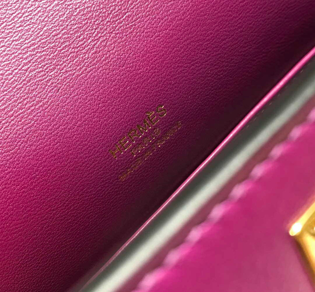 Hermes Kelly Pouchette Swift Leather clutch bag Gold H230273