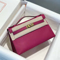 Hermes Kelly Pouchette Swift Leather clutch bag Gold H230275 - Default Title - View 1