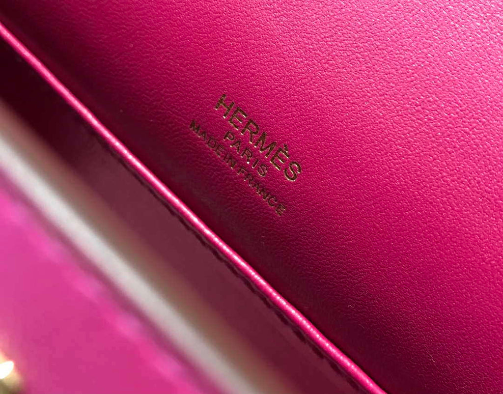 Hermes Kelly Pouchette Swift Leather clutch bag Gold H230275