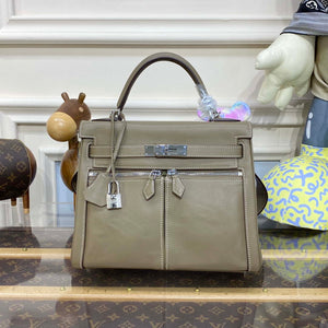 Hermes Kelly Swift Kelly Lakis 28 32 cm H230312 - Gold / Semi manual / 28 CM - View 10