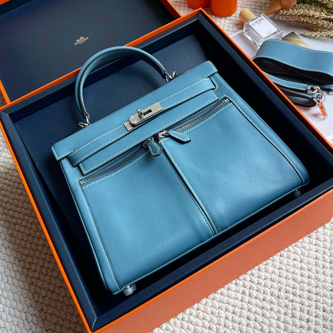 Hermes Kelly Swift Kelly Lakis 28 32 cm H230316 - Gold / Semi manual / 28 CM - View 1