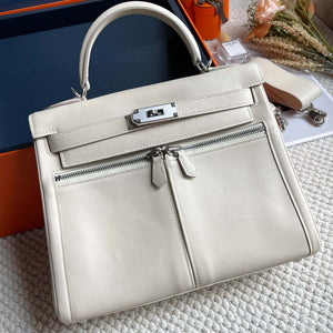Hermes Kelly Swift Kelly Lakis 28 32 cm H230317 - Gold / Semi manual / 28 CM - View 6