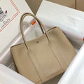 Hermes Light Gray Togo Medium Garden Party 36cm Bag H239056 - Default Title - View 1