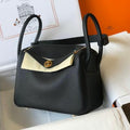 Hermes Lindy 26cm Designer Tote Shoulder Bags Black - luxibagsmall