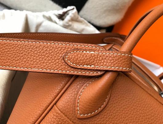 Hermes Lindy 26cm Designer Tote Shoulder Bags Tan - luxibagsmall
