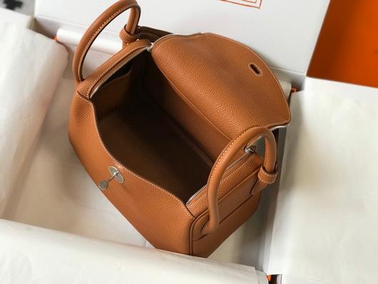 Hermes Lindy 26cm Designer Tote Shoulder Bags Tan - luxibagsmall