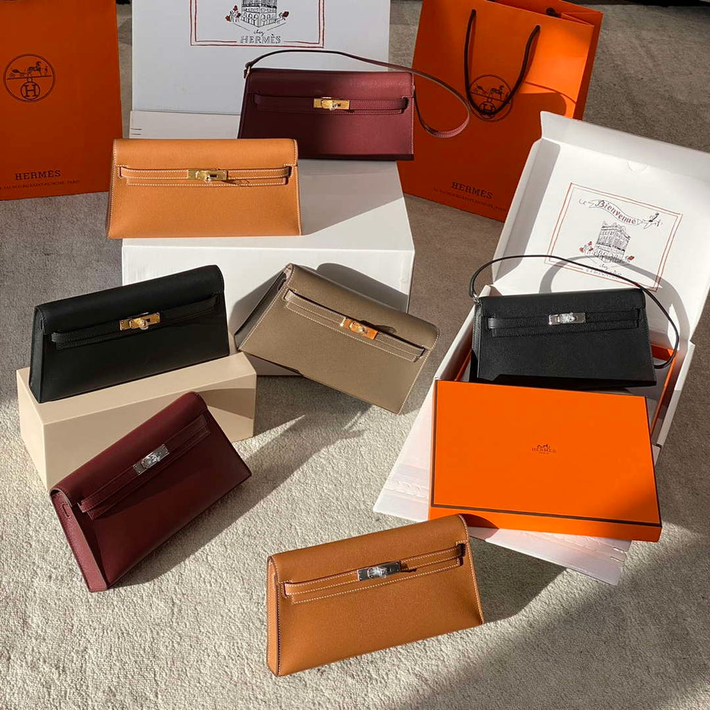 Hermes Lychee pattern Kelly Elan Clutch Bag H232005