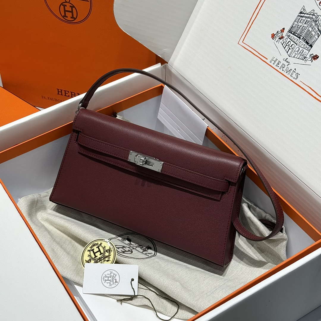 Hermes Lychee pattern Kelly Elan Clutch Bag H232005