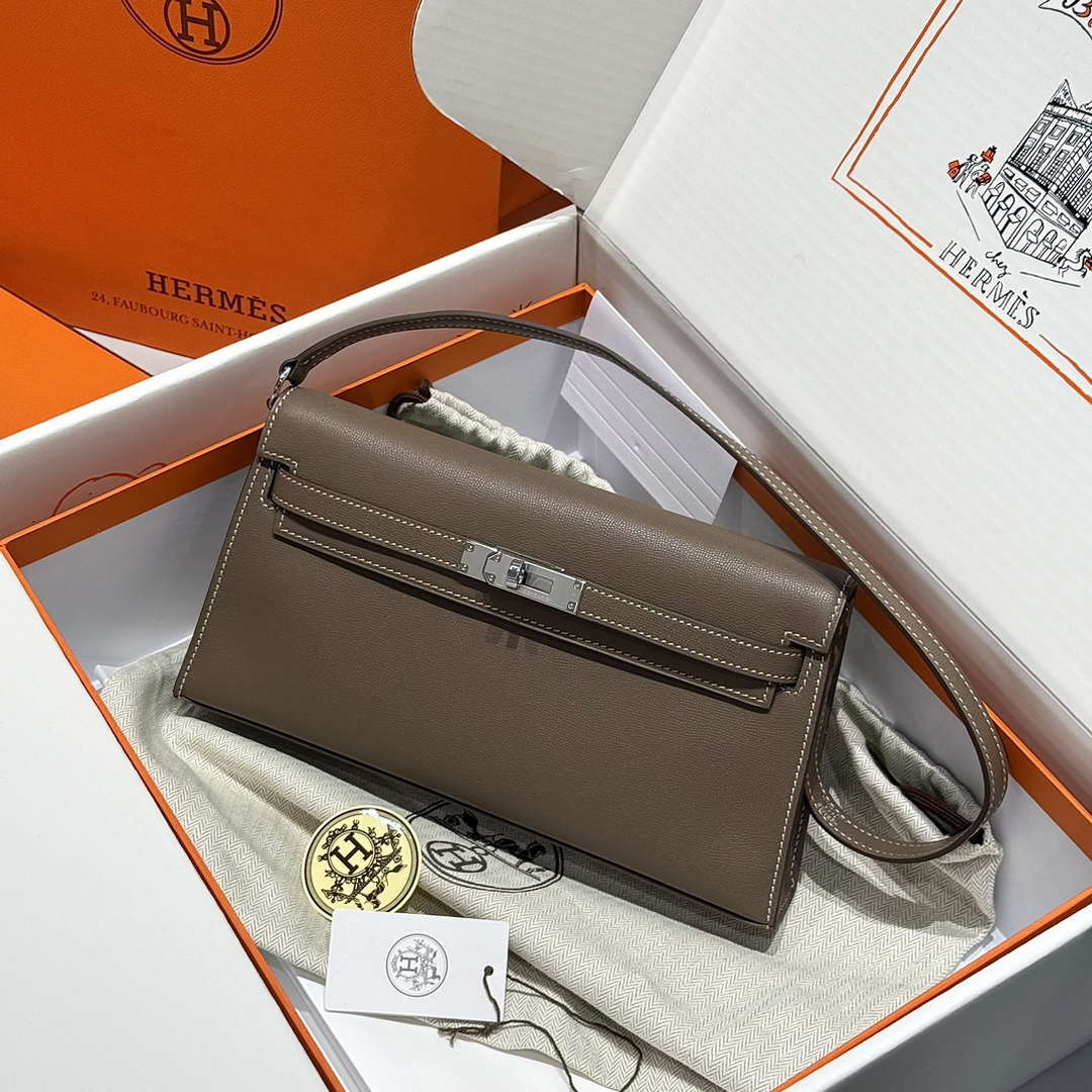 Hermes Lychee pattern Kelly Elan Clutch Bag H232006