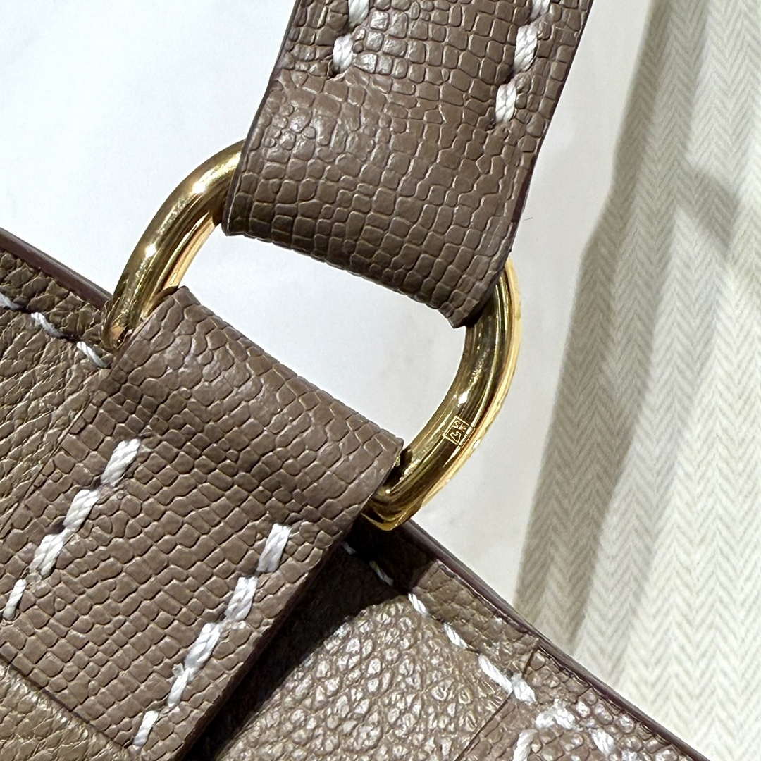 Hermes Lychee pattern Kelly Elan Clutch Bag H232006 - Gold - View 15