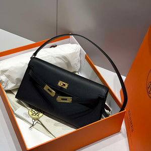Hermes Lychee pattern Kelly Elan Clutch Bag H232007 - Gold - View 1
