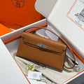 Hermes Lychee pattern Kelly Elan Clutch Bag H232008 - Gold - View 1