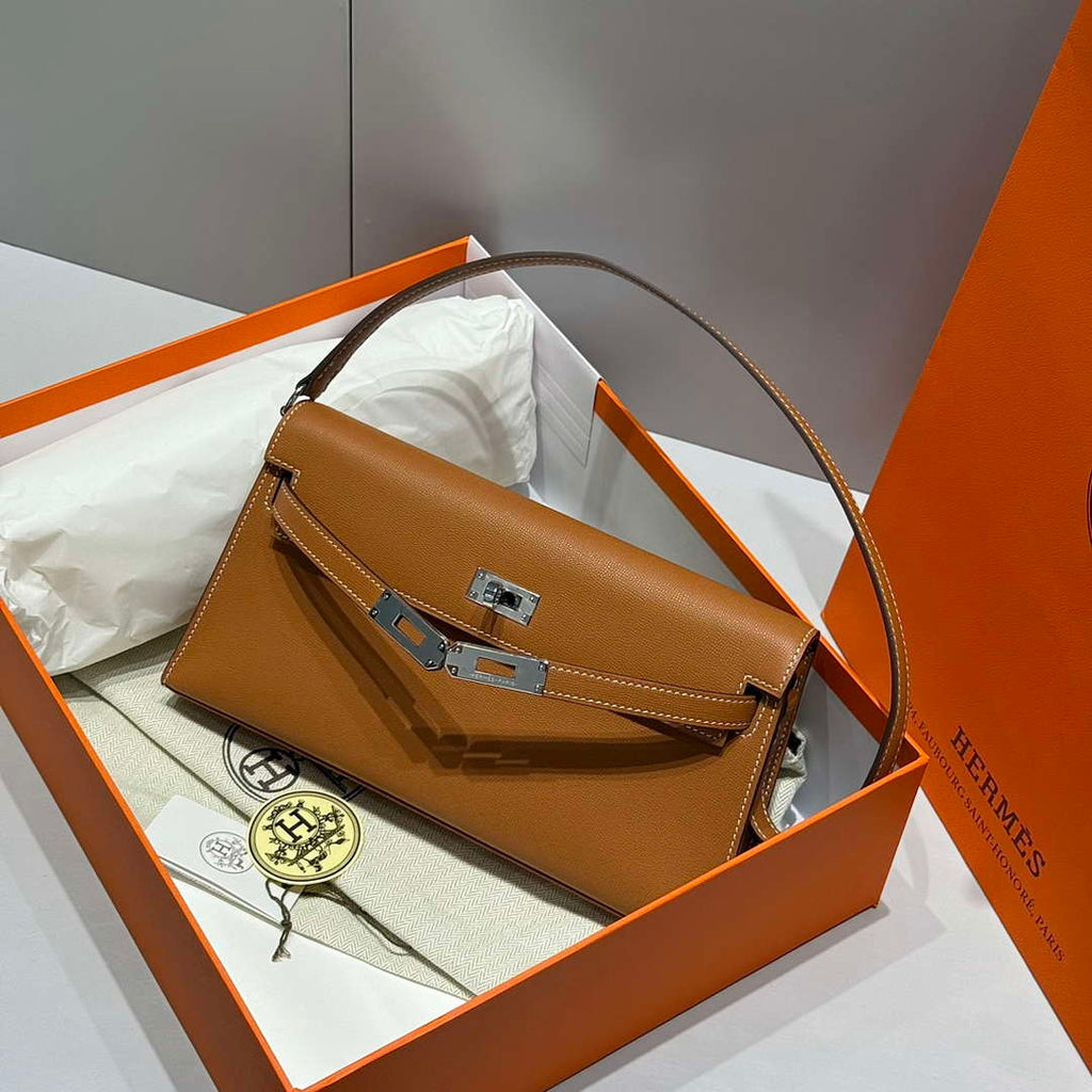 Hermes Lychee pattern Kelly Elan Clutch Bag H232008