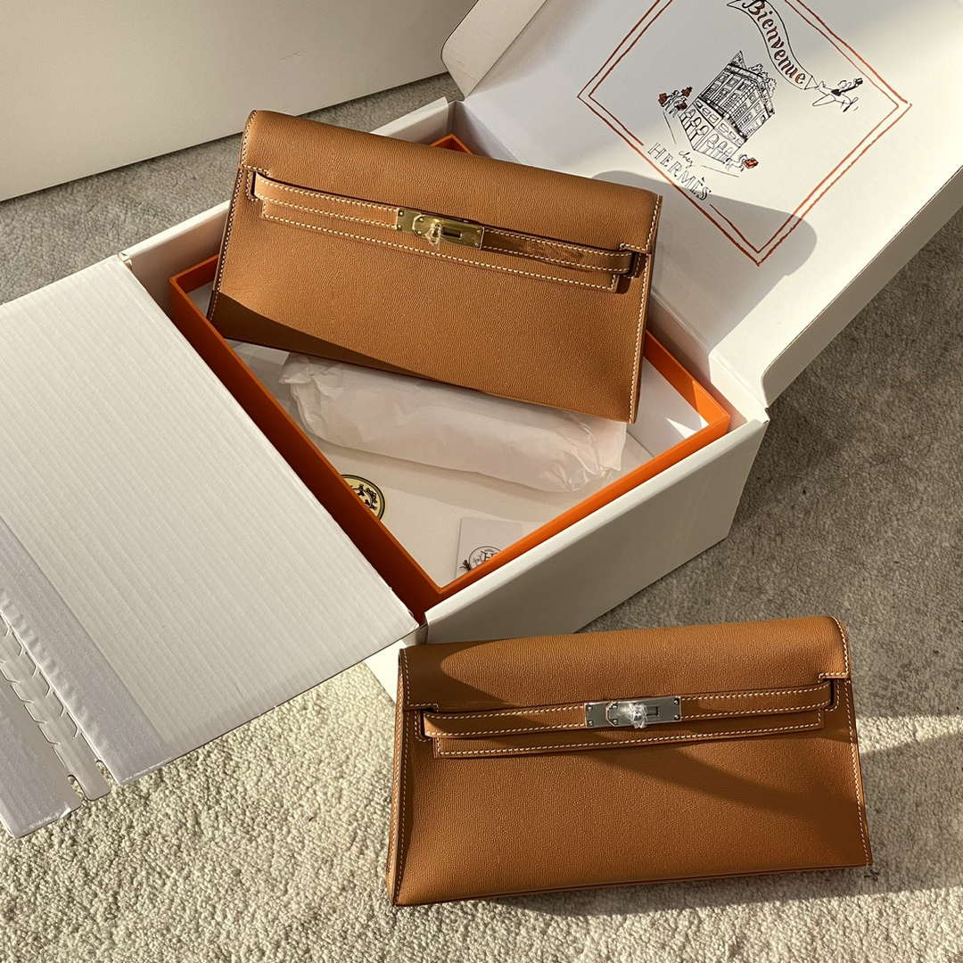 Hermes Lychee pattern Kelly Elan Clutch Bag H232008