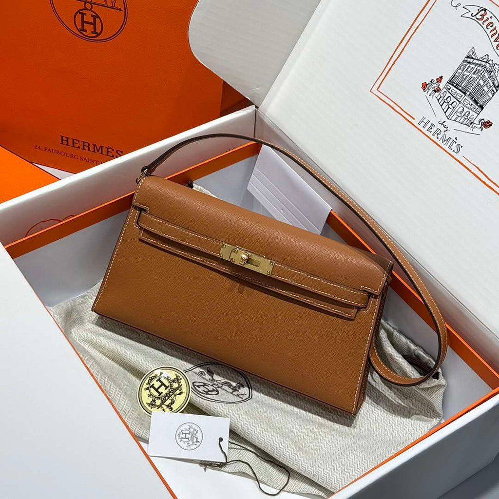 Hermes Lychee pattern Kelly Elan Clutch Bag H232008