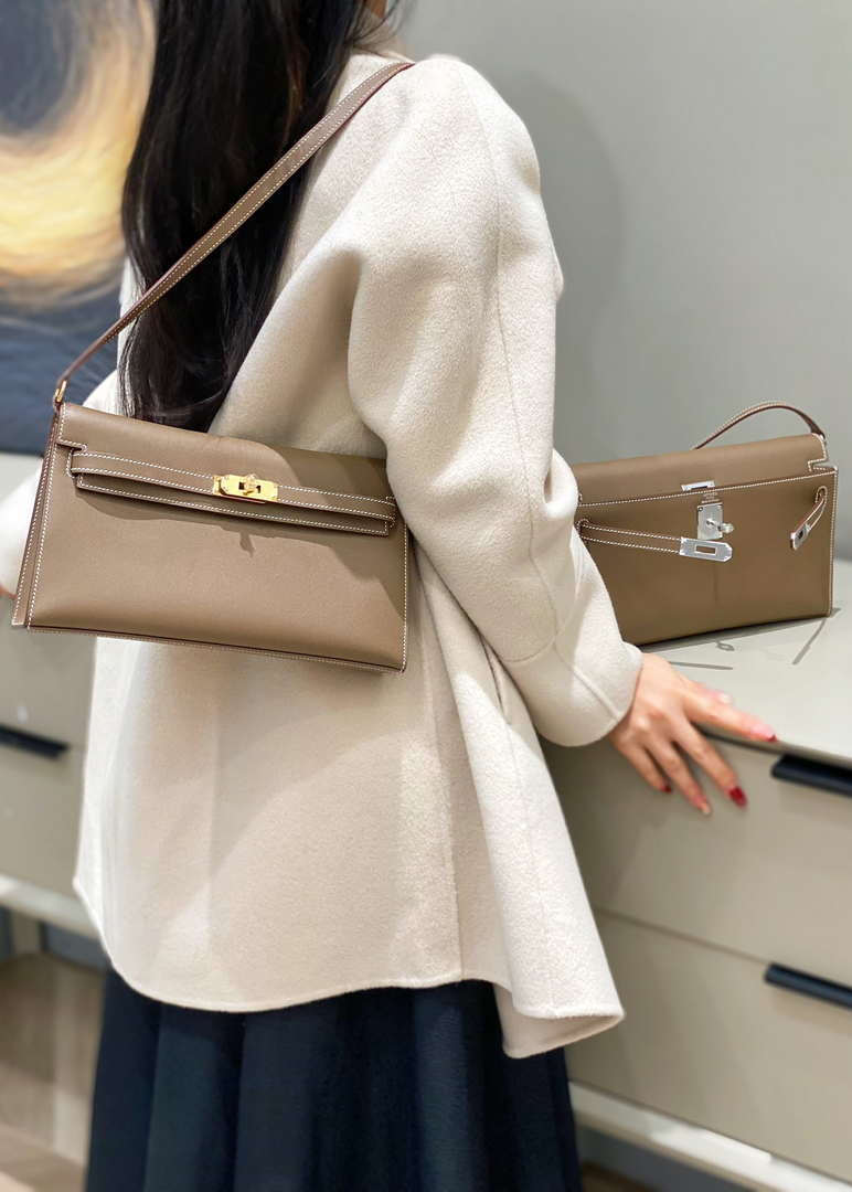Hermes Lychee pattern Kelly Elan Clutch Bag H232006