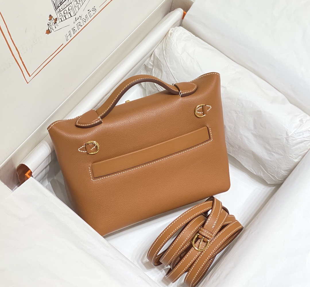 Hermes Mini 2424 Leather 21cm H230262 Brown - Default Title - View 2