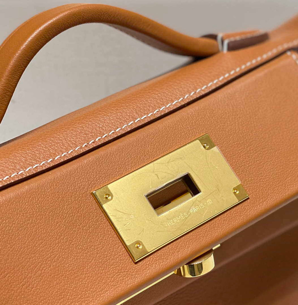 Hermes Mini 2424 Leather 21cm H230262 Brown