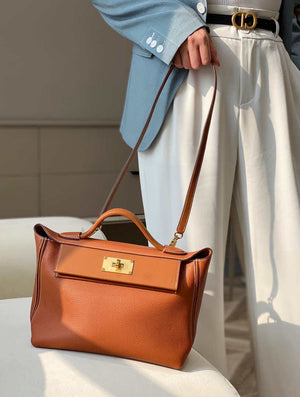 Hermes Mini 2424 Leather 21cm H230262 Brown - Default Title - View 13