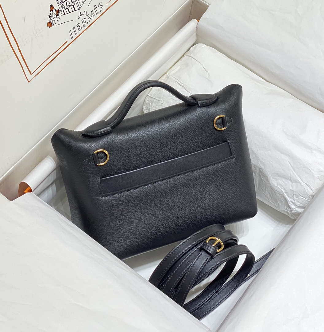 Hermes Mini 2424 Leather 21cm H230263 Black - Default Title - View 2