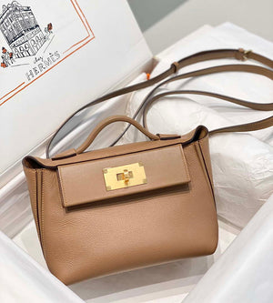 Hermes Mini 2424 Leather 21cm H230263 Weimaraner color - Default Title - View 1