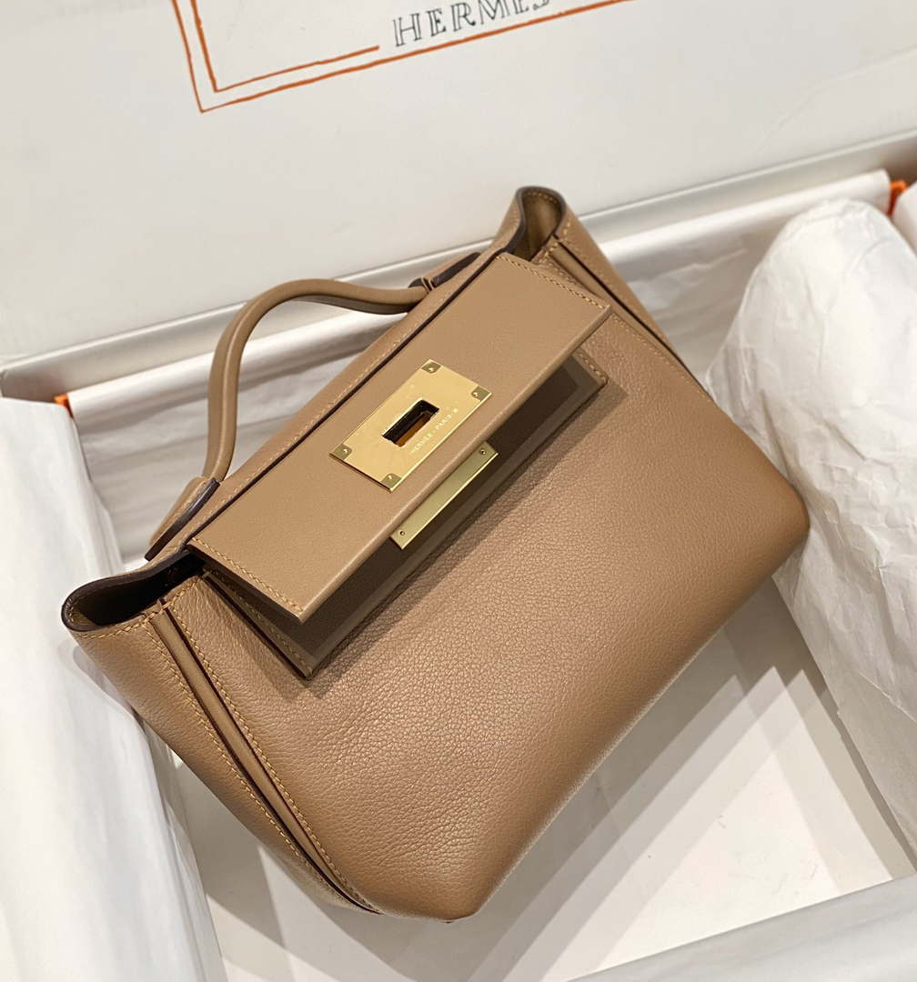 Hermes Mini 2424 Leather 21cm H230263 Weimaraner color
