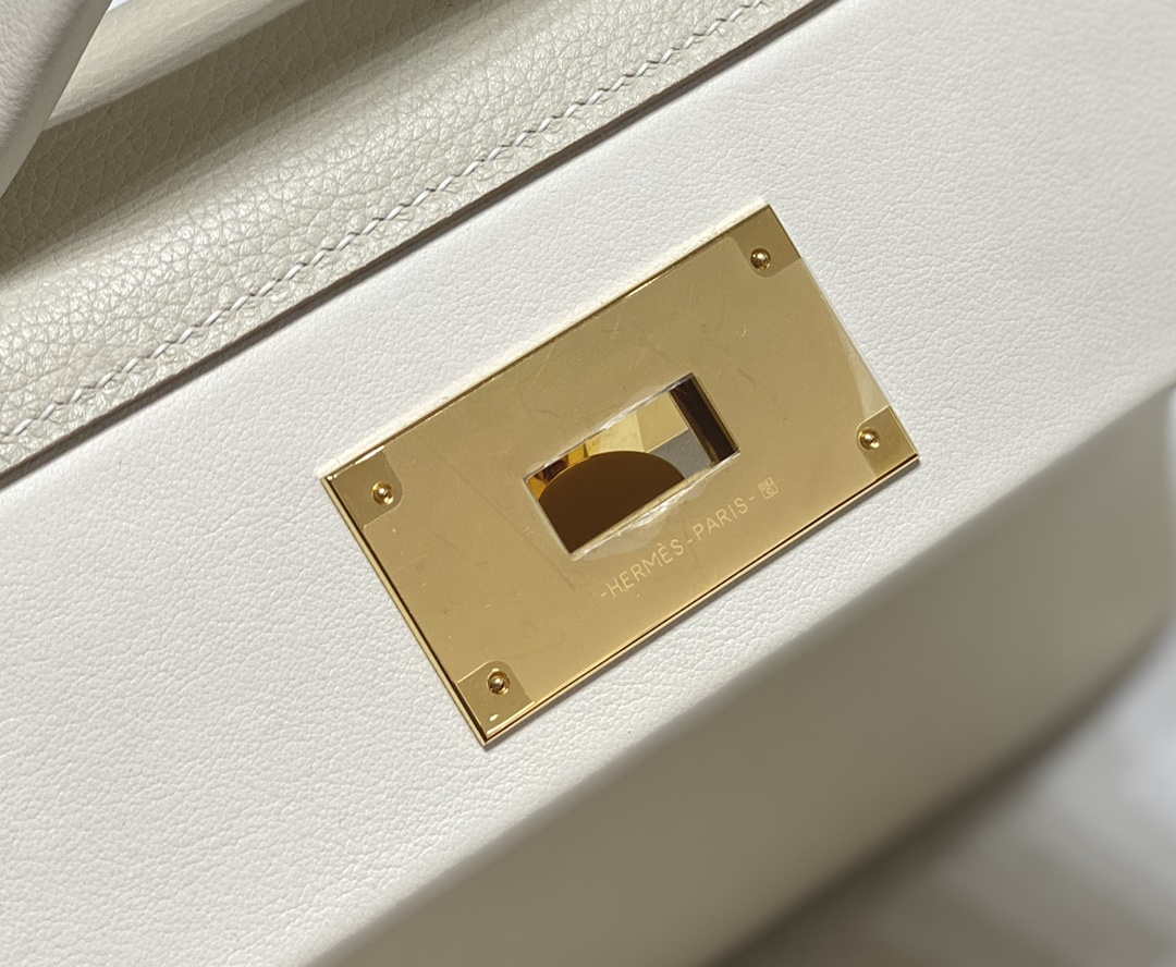 Hermes Mini Kelly 2424 Leather 21cm H230264 White - Default Title - View 5