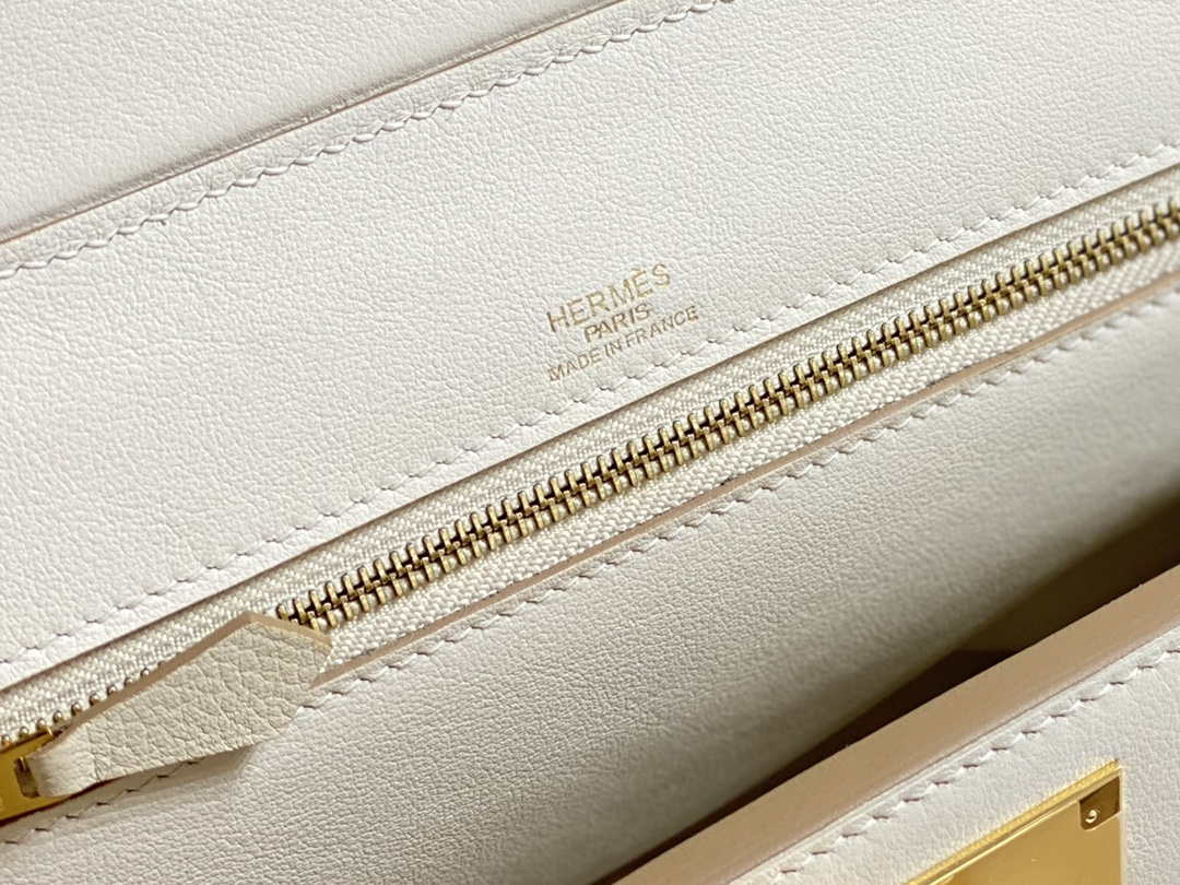 Hermes Mini Kelly 2424 Leather 21cm H230264 White - Default Title - View 7