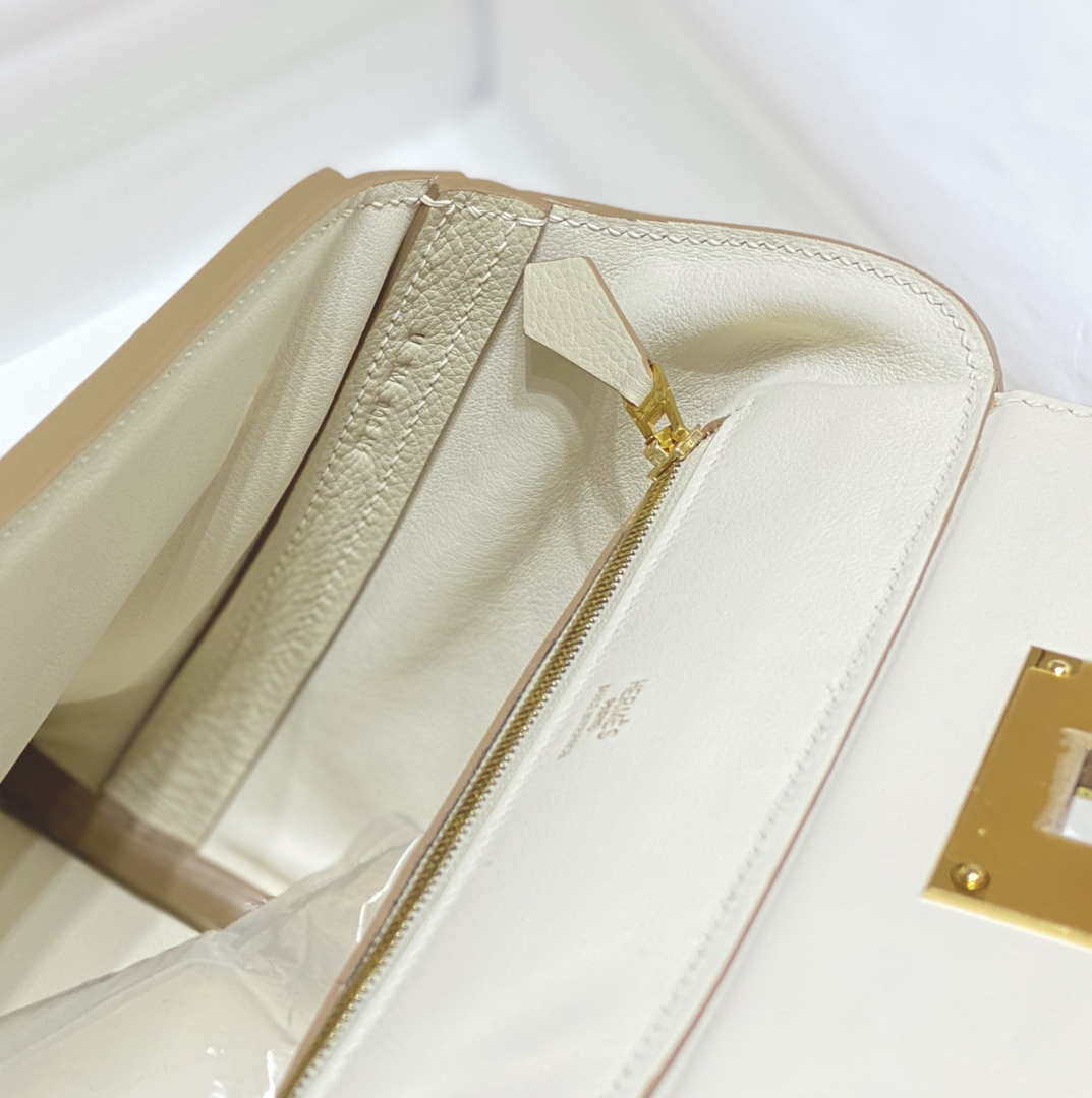 Hermes Mini Kelly 2424 Leather 21cm H230264 White - Default Title - View 9
