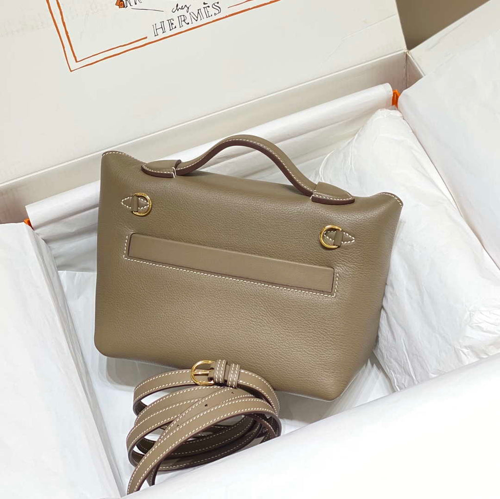 Hermes Mini Kelly 2424 Leather 21cm H230265 Elephant gray