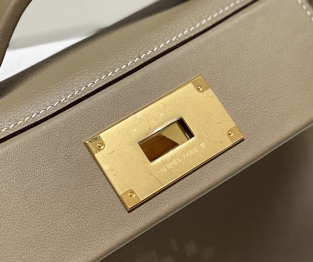 Hermes Mini Kelly 2424 Leather 21cm H230265 Elephant gray - Default Title - View 5