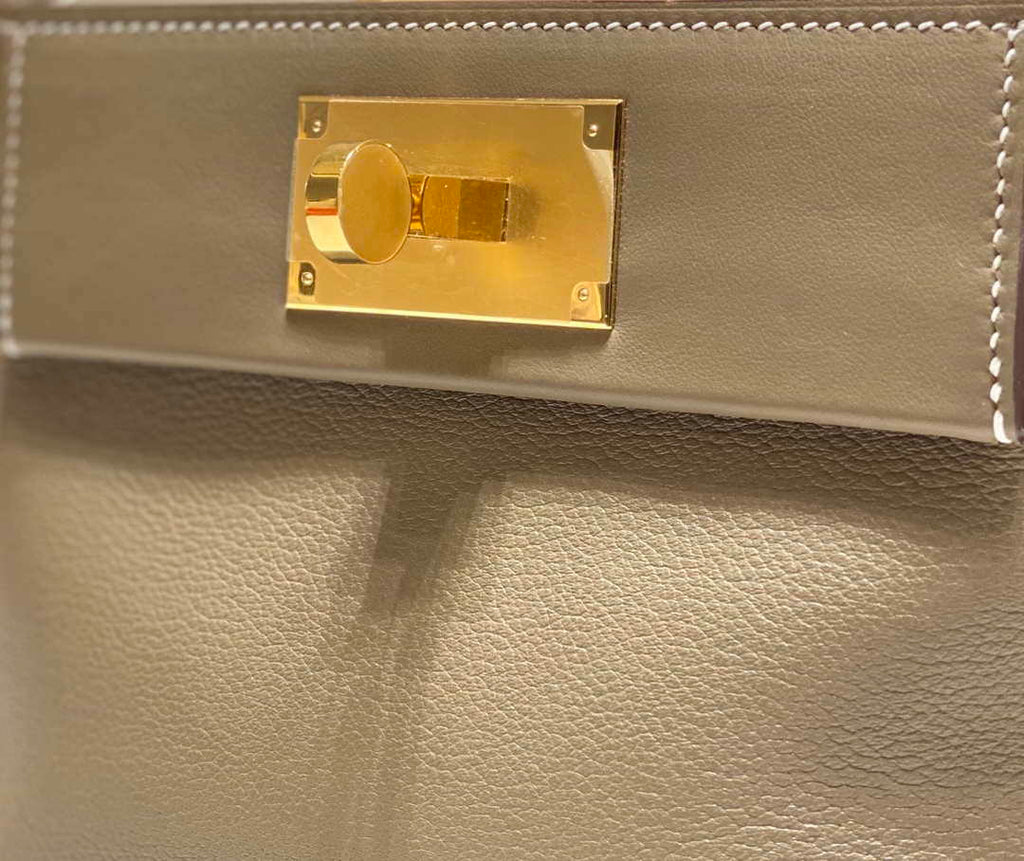 Hermes Mini Kelly 2424 Leather 21cm H230265 Elephant gray