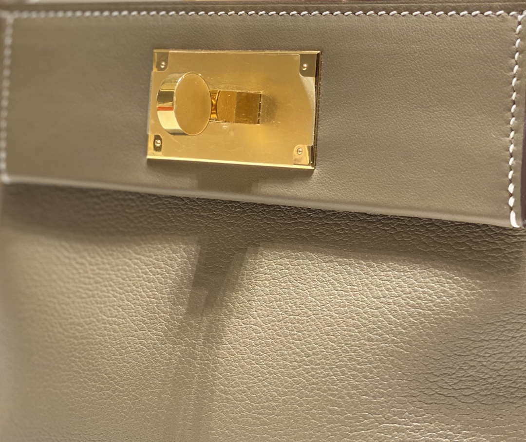 Hermes Mini Kelly 2424 Leather 21cm H230265 Elephant gray - Default Title - View 6