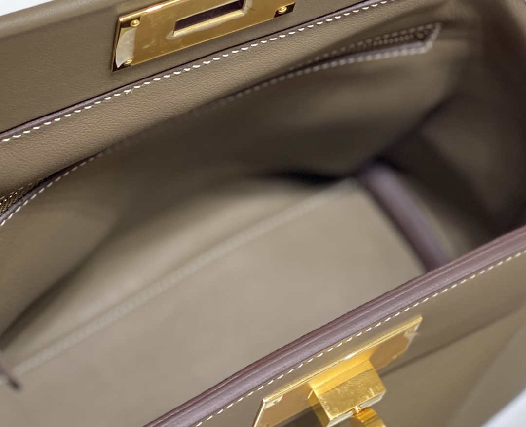 Hermes Mini Kelly 2424 Leather 21cm H230265 Elephant gray - Default Title - View 9
