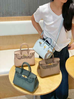 Hermes Mini Birkin Designer Tote Bag Togo Leather 20CM H28411 - Default Title - View 2