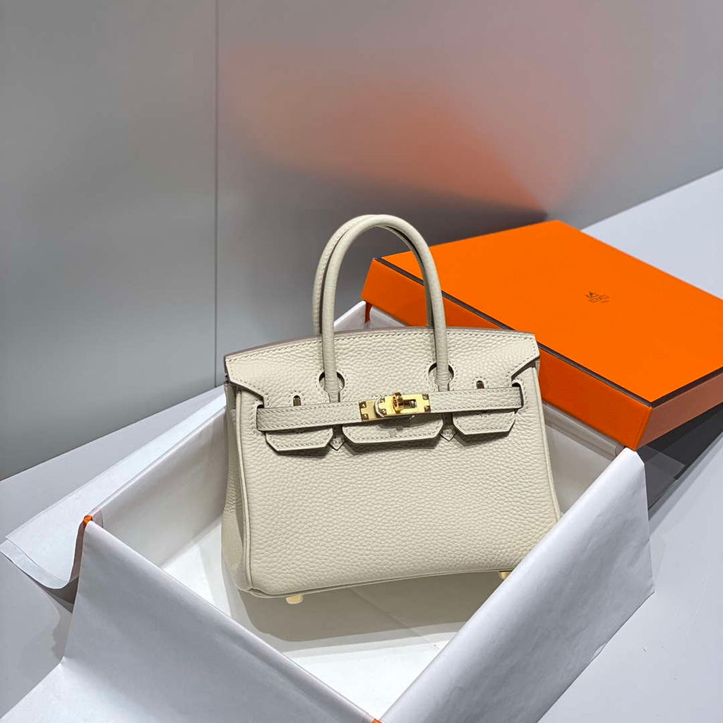 Hermes Mini Birkin Designer Tote Bag Togo Leather 20CM H28401