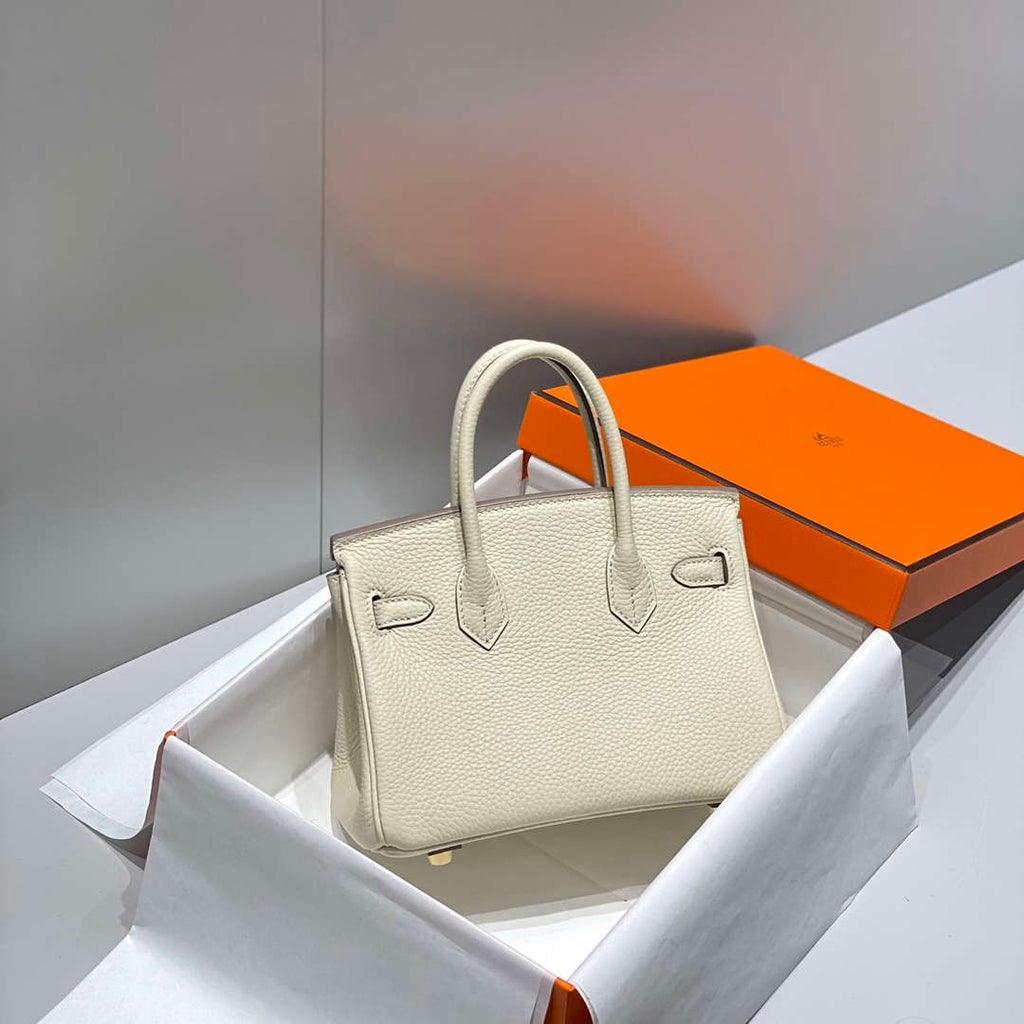Hermes Mini Birkin Designer Tote Bag Togo Leather 20CM H28401