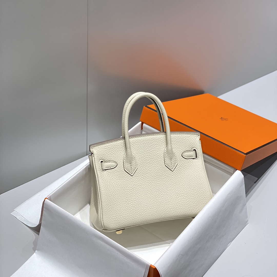 Hermes Mini Birkin Designer Tote Bag Togo Leather 20CM H28401 - Default Title - View 3