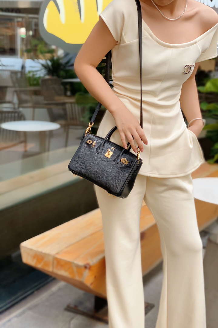 Hermes Mini Birkin Designer Tote Bag Togo Leather 20CM H28404