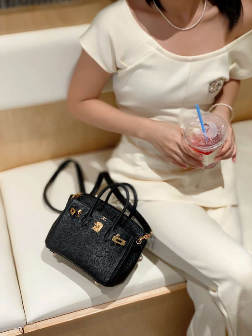 Hermes Mini Birkin Designer Tote Bag Togo Leather 20CM H28404