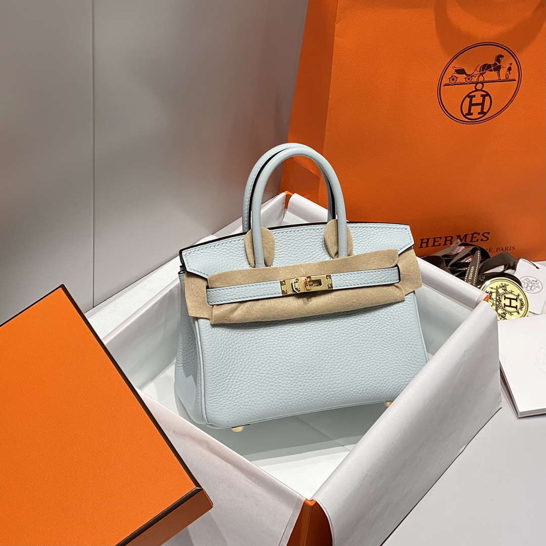 Hermes Mini Birkin Designer Tote Bag Togo Leather 20CM H28402